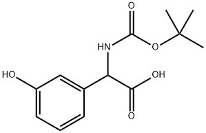 a-(Boc-amino)-3-hydroxybenzeneacetic acid Struktur