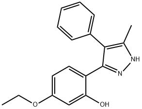 5-ethoxy-2-(5-methyl-4-phenyl-1H-pyrazol-3-yl)phenol Struktur