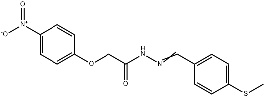 N'-[4-(methylsulfanyl)benzylidene]-2-(4-nitrophenoxy)acetohydrazide Struktur