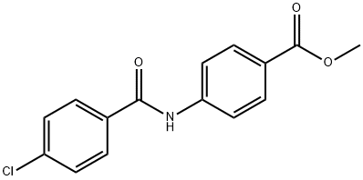 methyl 4-{[(4-chlorophenyl)carbonyl]amino}benzoate Struktur