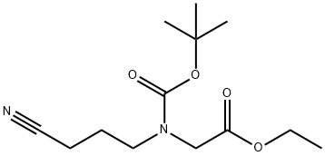 ETHYL 2-(TERT-BUTOXYCARBONYL(3-CYANOPROPYL)AMINO)ACETATE Struktur