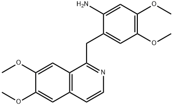 2-[(6,7-dimethoxyisoquinolin-1-yl)methyl]-4,5-dimethoxy-aniline Struktur