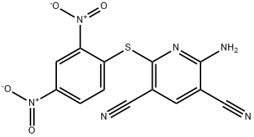 2-amino-6-[(2,4-dinitrophenyl)sulfanyl]pyridine-3,5-dicarbonitrile Struktur