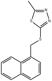 2-methyl-5-(naphthalen-1-ylmethylsulfanyl)-1,3,4-thiadiazole Struktur