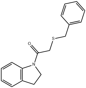 2-(benzylthio)-1-(indolin-1-yl)ethan-1-one Struktur