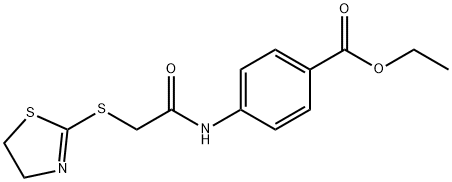 ethyl 4-{[(4,5-dihydro-1,3-thiazol-2-ylsulfanyl)acetyl]amino}benzoate Struktur