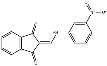 2-[(3-nitroanilino)methylidene]indene-1,3-dione Struktur