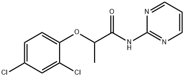 2-(2,4-dichlorophenoxy)-N-(pyrimidin-2-yl)propanamide Struktur