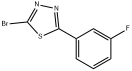 2-Bromo-5-(3-fluoro-phenyl)-[1,3,4]thiadiazole Struktur