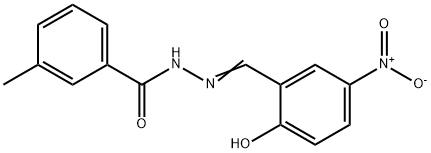 N'-(2-hydroxy-5-nitrobenzylidene)-3-methylbenzohydrazide Struktur