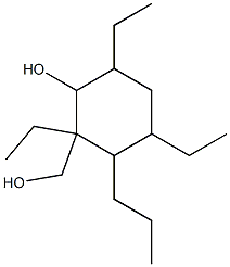 Cyclohexanemethanol,1,3,5-triethyl-2-hydroxy-6-propyl- Struktur