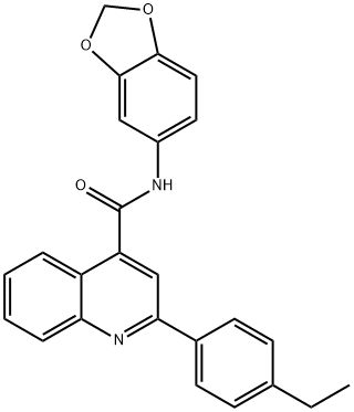 N-(1,3-benzodioxol-5-yl)-2-(4-ethylphenyl)quinoline-4-carboxamide Struktur