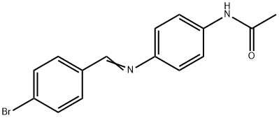 N-{4-[(4-bromobenzylidene)amino]phenyl}acetamide Struktur