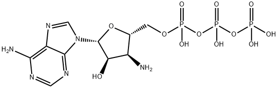 Adenosine 5'-(tetrahydrogen triphosphate), 3'-amino-3'-deoxy- Struktur