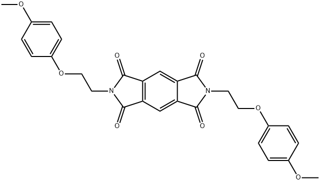 2,6-bis[2-(4-methoxyphenoxy)ethyl]pyrrolo[3,4-f]isoindole-1,3,5,7-tetrone Struktur