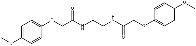 N,N'-1,2-ethanediylbis[2-(4-methoxyphenoxy)acetamide] Struktur