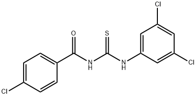 4-chloro-N-{[(3,5-dichlorophenyl)amino]carbonothioyl}benzamide Struktur