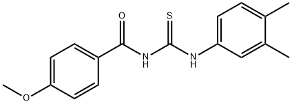 N-{[(3,4-dimethylphenyl)amino]carbonothioyl}-4-methoxybenzamide Struktur