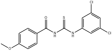 N-{[(3,5-dichlorophenyl)amino]carbonothioyl}-4-methoxybenzamide Struktur