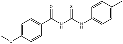 4-methoxy-N-{[(4-methylphenyl)amino]carbonothioyl}benzamide Struktur