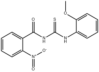 N-{[(2-methoxyphenyl)amino]carbonothioyl}-2-nitrobenzamide Struktur