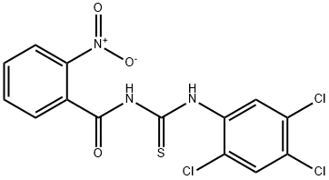 2-nitro-N-{[(2,4,5-trichlorophenyl)amino]carbonothioyl}benzamide Struktur