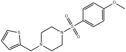 1-[(4-methoxyphenyl)sulfonyl]-4-(thiophen-2-ylmethyl)piperazine Struktur