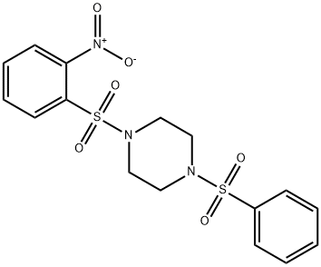 1-[(2-nitrophenyl)sulfonyl]-4-(phenylsulfonyl)piperazine Struktur