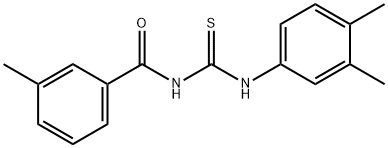 N-{[(3,4-dimethylphenyl)amino]carbonothioyl}-3-methylbenzamide Struktur