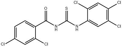 2,4-dichloro-N-{[(2,4,5-trichlorophenyl)amino]carbonothioyl}benzamide Struktur