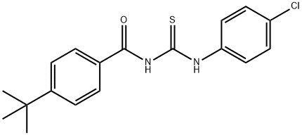 4-tert-butyl-N-{[(4-chlorophenyl)amino]carbonothioyl}benzamide Struktur