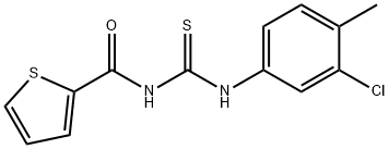 N-{[(3-chloro-4-methylphenyl)amino]carbonothioyl}-2-thiophenecarboxamide Struktur