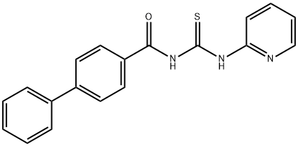 N-[(2-pyridinylamino)carbonothioyl]-4-biphenylcarboxamide Struktur