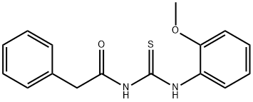 N-{[(2-methoxyphenyl)amino]carbonothioyl}-2-phenylacetamide Struktur