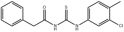 N-{[(3-chloro-4-methylphenyl)amino]carbonothioyl}-2-phenylacetamide Struktur