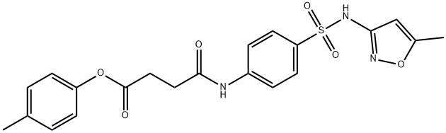 4-methylphenyl 4-[(4-{[(5-methyl-3-isoxazolyl)amino]sulfonyl}phenyl)amino]-4-oxobutanoate Struktur