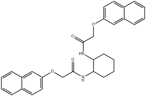 N,N'-1,2-cyclohexanediylbis[2-(2-naphthyloxy)acetamide] Struktur