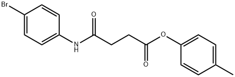 4-methylphenyl 4-[(4-bromophenyl)amino]-4-oxobutanoate Struktur