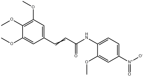 (E)-N-(2-methoxy-4-nitrophenyl)-3-(3,4,5-trimethoxyphenyl)prop-2-enamide Struktur