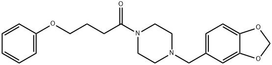 1-[4-(1,3-benzodioxol-5-ylmethyl)piperazin-1-yl]-4-phenoxybutan-1-one Struktur