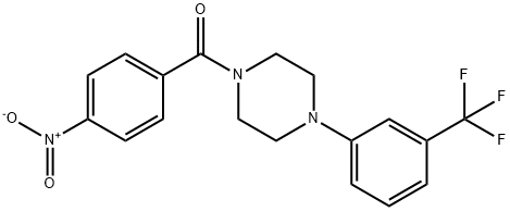 (4-nitrophenyl){4-[3-(trifluoromethyl)phenyl]piperazin-1-yl}methanone Struktur