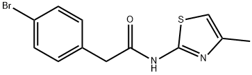 2-(4-bromophenyl)-N-(4-methyl-1,3-thiazol-2-yl)acetamide Struktur