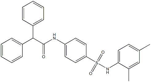 N-(4-{[(2,4-dimethylphenyl)amino]sulfonyl}phenyl)-2,2-diphenylacetamide Struktur