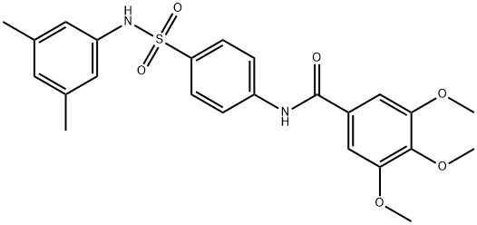 N-(4-{[(3,5-dimethylphenyl)amino]sulfonyl}phenyl)-3,4,5-trimethoxybenzamide Struktur