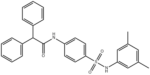 N-(4-{[(3,5-dimethylphenyl)amino]sulfonyl}phenyl)-2,2-diphenylacetamide Struktur