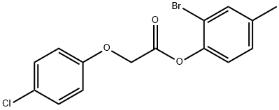 2-bromo-4-methylphenyl (4-chlorophenoxy)acetate Struktur