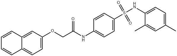 N-(4-{[(2,4-dimethylphenyl)amino]sulfonyl}phenyl)-2-(2-naphthyloxy)acetamide Struktur