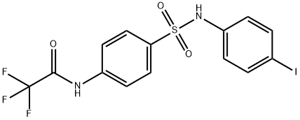 2,2,2-trifluoro-N-(4-{[(4-iodophenyl)amino]sulfonyl}phenyl)acetamide Struktur