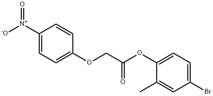 4-bromo-2-methylphenyl (4-nitrophenoxy)acetate Struktur