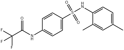 N-(4-{[(2,4-dimethylphenyl)amino]sulfonyl}phenyl)-2,2,2-trifluoroacetamide Struktur